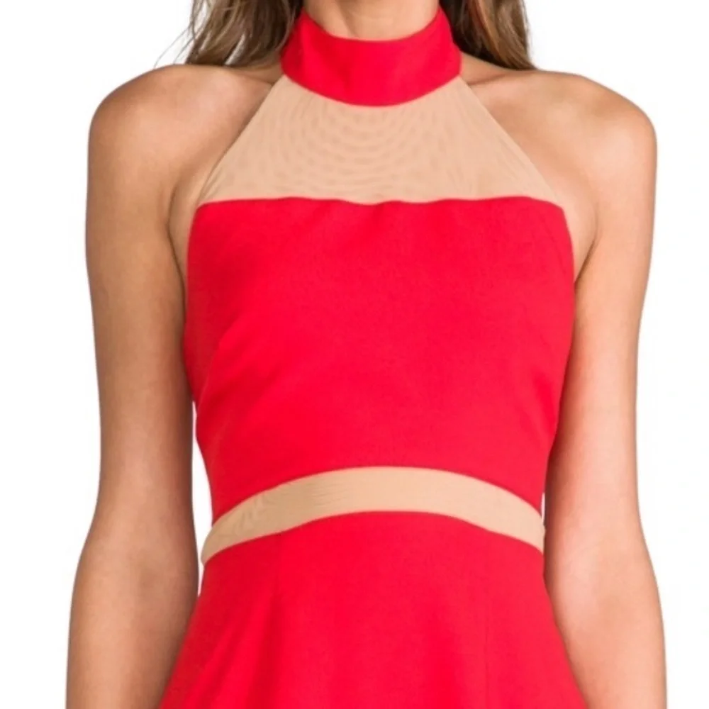 Naven x Revolve Paneled Peekaboo Dress in Red Sz‎ 2